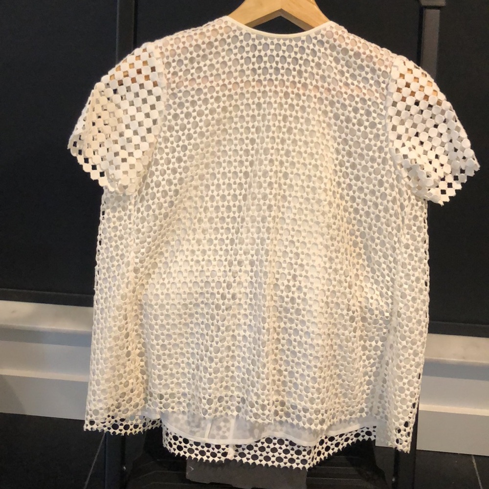 TORY BURCH
Cut-out Embroidered Top white-ivory